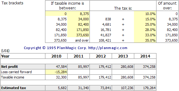 business plan taxation